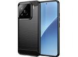 Custodia Per Xiaomi 15 In Silicone Tpu Morbido, Fibra Di Carbonio, Custodia Protettiva Antiurto Nera