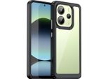 Custodia Per Xiaomi Redmi Note 14 4G Trasparente, Antiurto Tpu Silicone Custodia Protettiva Nero