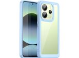 Custodia Per Xiaomi Redmi Note 14 4G Trasparente, Antiurto Tpu Silicone Custodia Protettiva Blu