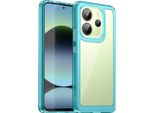 Custodia Per Xiaomi Redmi Note 14 4G Trasparente, Antiurto Tpu Silicone Custodia Protettiva Blu Cielo