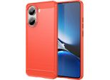 Custodia Per Xiaomi Redmi Turbo 4 In Silicone Tpu Morbido, Fibra Di Carbonio, Custodia Protettiva Antiurto Rossa