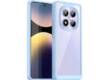 Custodia Per Xiaomi Redmi Note 14 Pro 4G Trasparente, Antiurto Tpu Silicone Custodia Protettiva Blu