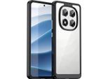 Custodia Per Xiaomi Redmi Note 14 Pro 5G Trasparente, Antiurto Tpu Silicone Custodia Protettiva Nero