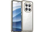 Custodia Per Xiaomi Redmi Note 14 Pro 5G Trasparente, Antiurto Tpu Silicone Custodia Protettiva Grigio Titanio