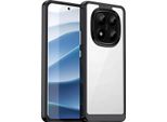 Custodia Per Xiaomi Redmi Note 14 Pro+ 5G Trasparente, Antiurto Tpu Silicone Custodia Protettiva Nero