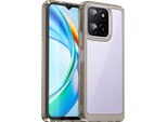Custodia Per Honor X5B Plus Trasparente, Antiurto Tpu Silicone Custodia Protettiva Grigio Titanio