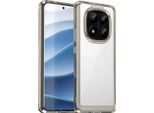 Custodia Per Xiaomi Redmi Note 14 Pro+ 5G Trasparente, Antiurto Tpu Silicone Custodia Protettiva Grigio Titanio