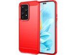 Custodia Per Honor 200 Lite In Silicone Tpu Morbido, Fibra Di Carbonio, Custodia Protettiva Antiurto Rossa