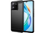 Custodia Per Honor X5B In Silicone Tpu Morbido, Fibra Di Carbonio, Custodia Protettiva Antiurto Nera
