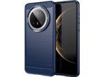 Custodia Per Huawei Mate 70 Pro In Silicone Tpu Morbido, Fibra Di Carbonio, Custodia Protettiva Antiurto Blu