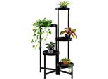 3.10 Supporti Per Piante A 5 Livelli Regolabili Singolarmente - Altezza Circa 80 Cm / Ogni Piattaforma Circa Ø 20 Cm - Supporto Per Fiori