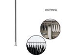 Clanmacy Asta Telescopica In Acciaio Inox Senza Foratura, Asta Per Tenda Doccia Morsetto Asta Per Tenda 110-200Cm
