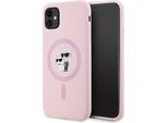 Custodia Karl Lagerfeld Silicone Karl&Choupette Magsafe Do Iphone 11 RóżOwy