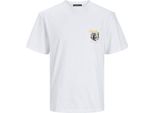 Jack & Jones Marbella Aop Back Maglietta A Maniche Corte Bianco Xl Uomo Bianco Xl