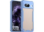 Custodia Protettiva Per Google Pixel 8, Retro Traslucido Opaco, Custodia Bumper In Tpu Blu