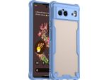 Custodia Protettiva Per Google Pixel 6, Retro Traslucido Opaco, Custodia Bumper In Tpu Blu