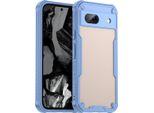 Custodia Protettiva Per Google Pixel 8A, Retro Traslucido Opaco, Custodia Bumper In Tpu Blu