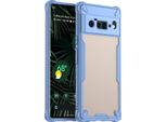 Custodia Protettiva Per Google Pixel 6 Pro, Retro Traslucido Opaco, Custodia Bumper In Tpu Blu