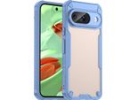 Custodia Protettiva Per Google Pixel 10 / Pixel 10 Pro, Retro Traslucido Opaco, Custodia Bumper In Tpu Blu