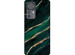 Smartphonica Custodia Per Telefono Adatta A Xiaomi 12T / 12T Pro Con Stampa In Marmo - Custodia Posteriore In Tpu Con Design In Marmo - Verde Oro