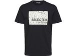 Selected Regular Dani T-Shirt A Maniche Corte Nero L Uomo Nero L