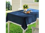 Emhelle Tovaglia Da Giardino Balcone Terrazza 130 X 160 Cm, Blu Scuro