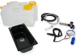 Set Tecnologico Lavabo Da Campeggio 12V Kit Lavabo 325X176X100Mm Nero