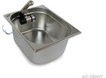 Lavello In Acciaio Inox Lavello Da Campeggio Lavello Integrato + Scarico 325X265X150 Q