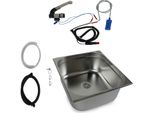 12V Mini Lavello Da Cucina In Acciaio Inox 354X325X150 Mm Lavello Da Campeggio Caravan Vw