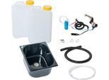 Kit Da Campeggio 12V Lavabo Nero 325X265X150Mm Tanica Da 19 Litri T4 T5 T6