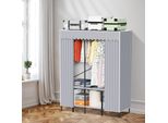Tolletour Armadio In Tessuto Con Asta Appendiabiti, Armadio, Armadio Pieghevole - Armadio Grande Stabile - Antipolvere - 138 X170 X 48 Cm