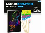 Magicscratch Set Creativo Per L'artigianato 50X Carta Da Graffio Per Il Disegno E Il Crafting