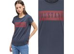 Mustang Damen, Maglietta Alina C Logo Tee, S, Blau, Sport, Tshirt, Camicia