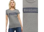 Mustang Damen, Maglietta Alina C Logo Tee, S, Grau, Sport, Tshirt, Camicia