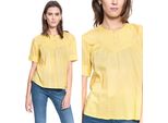 Mustang Damen, Maglietta Elsa Croched Blouse, 36 S, Gelb, Sport, Tshirt, Camicia