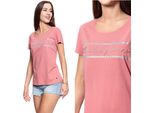 Mustang Damen, Maglietta Alina C Print, S, Rosa, Sport, Tshirt, Camicia
