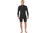 Rip Curl Dawn Patrol Spring 22 Muta A Manica Lunga Con Zip Sul Retro Nero S Nero S