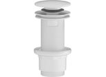 Set Di Scarico Per Lavabo 5/4", Click-Clack, Tappo Grande, 10-80 Mm, Abs/Bianco Opaco"