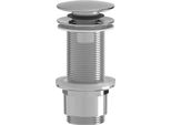 Set Di Scarico Per Lavabo 5/4", Click-Clack, Tappo Grande, 10-80 Mm, Abs/Cromo"