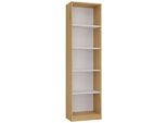 Libreria Stretta Rauno - 50 Cm, Rovere Artigianale / Bianco