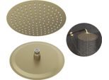 Granitan | Soffione Doccia Rotondo - 30 Cm - Oro Spazzolato - Design Elegante - Sistema Anticalcare