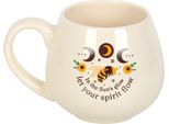 Something Different - Tazza Rotonda "Let Your Spirit Flow"" SD9796 (Taglia Unica) (Colore Crema/Marrone/Giallo)"
