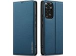 Custodia Magnetica In Pelle Flip Per Xiaomi Redmi Note 11 Pro / Note12 Pro 4G, Con Slot Per Schede E Funzione Stand Blu