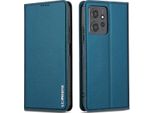 Custodia Magnetica In Pelle Flip Per Xiaomi Redmi Note 12 4G, Con Slot Per Schede E Funzione Stand Blu