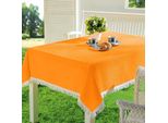 Emhelle Tovaglia Da Giardino Balcone Terrazza 130 X 160 Cm, Arancione