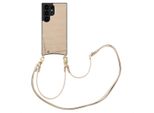 Samsung Galaxy S24 Ultra Sleeve - Pelle Finta - Custodia Selencia Con Cinturino/Copertura Posteriore - Beige