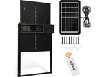 Aopunly Porta Per Polli Automatica, Porta Per Polli In Alluminio Solare, Apriporta Elettrico, Con Timer, Protezione Anti-Trappola Intelligente E Telecomando