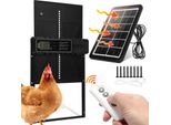 Tolletour Porta Automatica Per Polli, Porta Solare In Alluminio, Apriporta Elettrico, Con Timer, Protezione Intelligente Anti-Trappola E Telecomando
