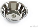 Lavandino In Acciaio Inox Lavandino Da Campeggio 24CmØ 19Mm Scarico Camper Viaggiatore