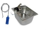 Lavello In Acciaio Inox Lavello Da Campeggio Integrato + Pompa + Scarico 325X265X150